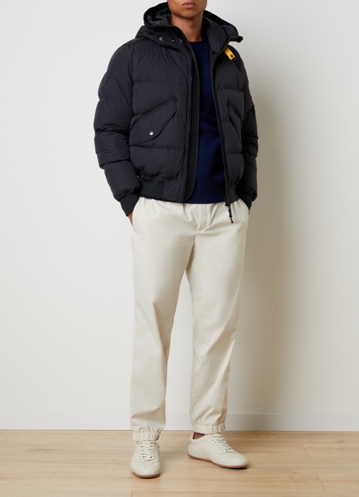 Parajumpers Wilmont 2.0 pufferjack met donsvulling - voorkant 3 zwart