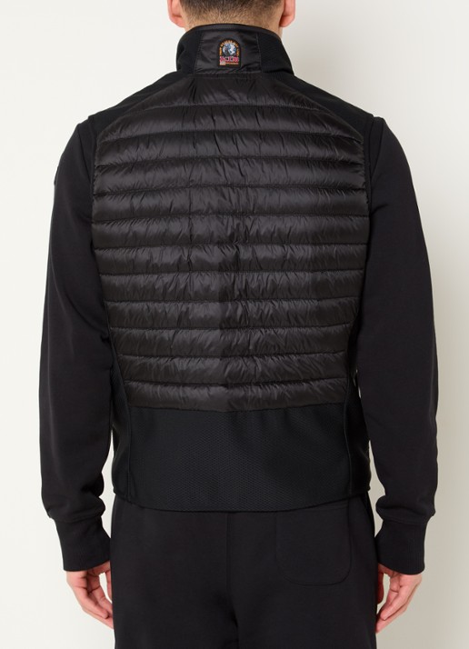 Parajumpers Zavier gewatteerde bodywarmer met donsvulling en borstzak - achterkant 4 zwart