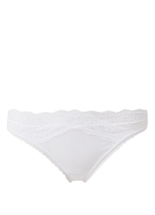 Passionata Brooklyn tanga met kant - voorkant 2 wit