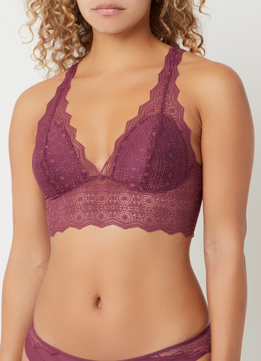 Passionata Georgia bralette van kant - detail 4 aubergine