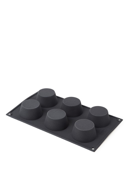 Patisse Starflex flexibele muffinvorm 6-vaks 29 x 17 cm  - voorkant antraciet