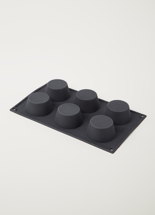 Patisse Starflex flexibele muffinvorm 6-vaks 29 x 17 cm  - voorkant 2 antraciet