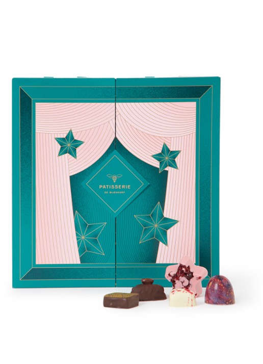 Patisserie de Bijenkorf Adventskalender met chocolade bonbons - 25 dagen - voorkant 2 undefined