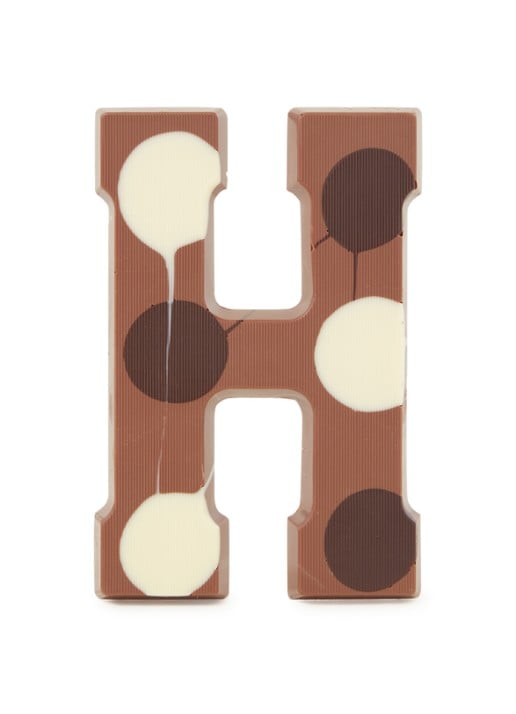 Patisserie de Bijenkorf Chocoladeletter Melk gevlekt 190 gram - A t/m Z - voorkant h