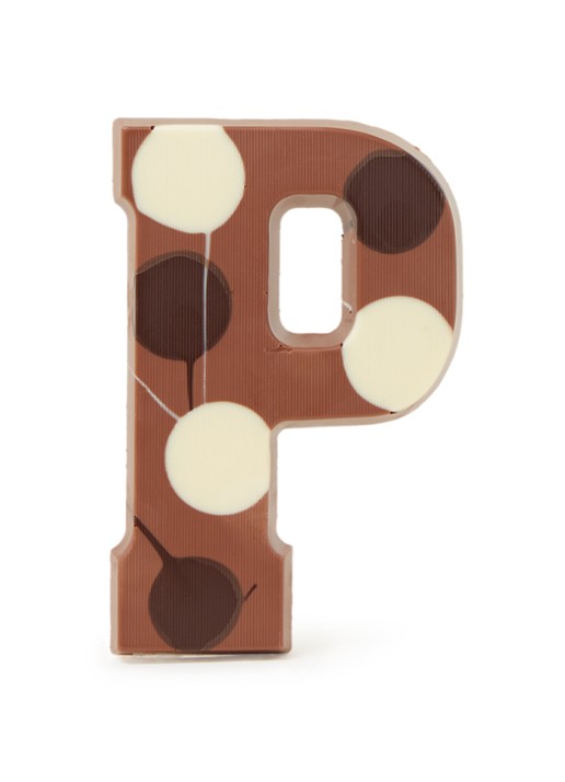 Patisserie de Bijenkorf Chocoladeletter Melk gevlekt 190 gram - A t/m Z - voorkant p