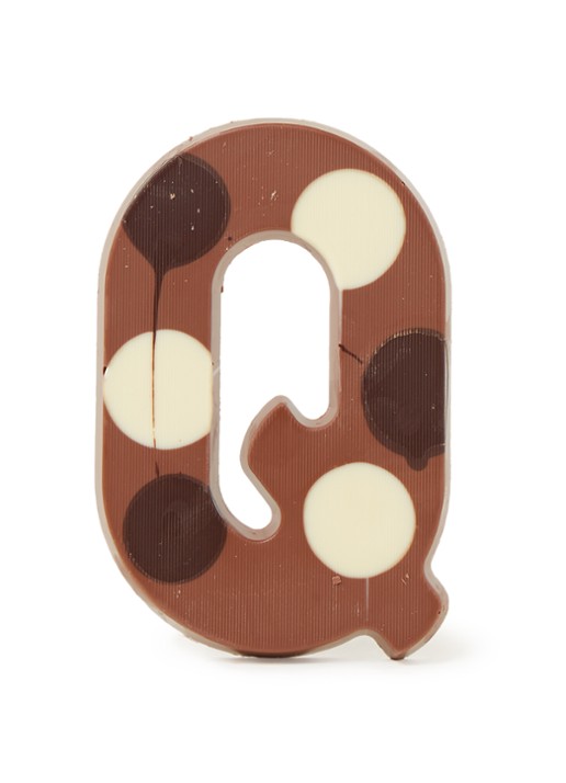 Patisserie de Bijenkorf Chocoladeletter Melk gevlekt 190 gram - A t/m Z - voorkant q