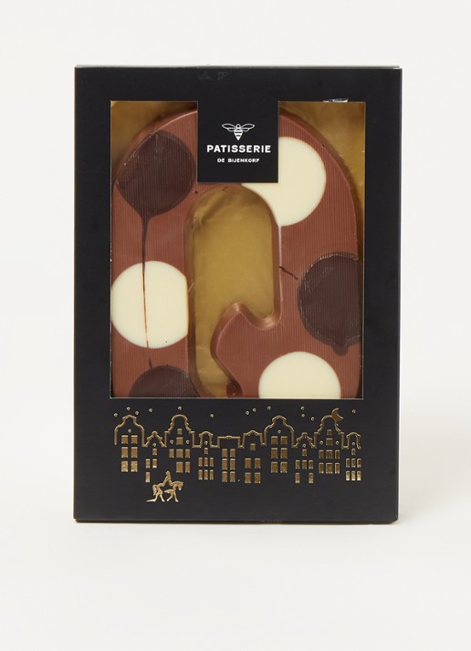 Patisserie de Bijenkorf Chocoladeletter Melk gevlekt 190 gram - A t/m Z - voorkant 2 q