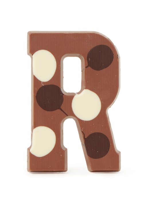Patisserie de Bijenkorf Chocoladeletter Melk gevlekt 190 gram - A t/m Z - voorkant r