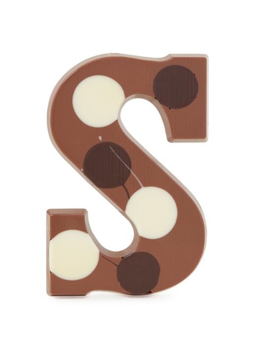 Patisserie de Bijenkorf Chocoladeletter Melk gevlekt 190 gram - A t/m Z - voorkant s