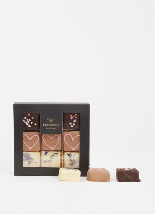 Patisserie de Bijenkorf Love chocolade bonbons 9 stuks - voorkant 2 undefined