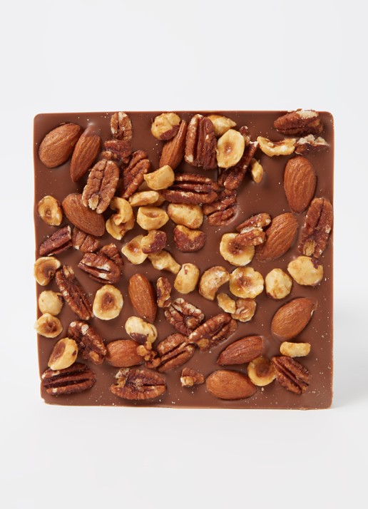 Patisserie de Bijenkorf Melk chocolade tablet noten 140 gram - voorkant 2 undefined