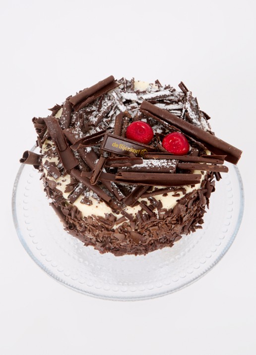 Patisserie de Bijenkorf Schwarzwalder Kirsch taart - detail undefined