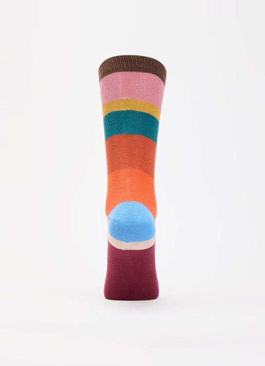 Paul Smith Bold Stripe ribgebreide sokken in katoenblend - voorkant 2 multicolor