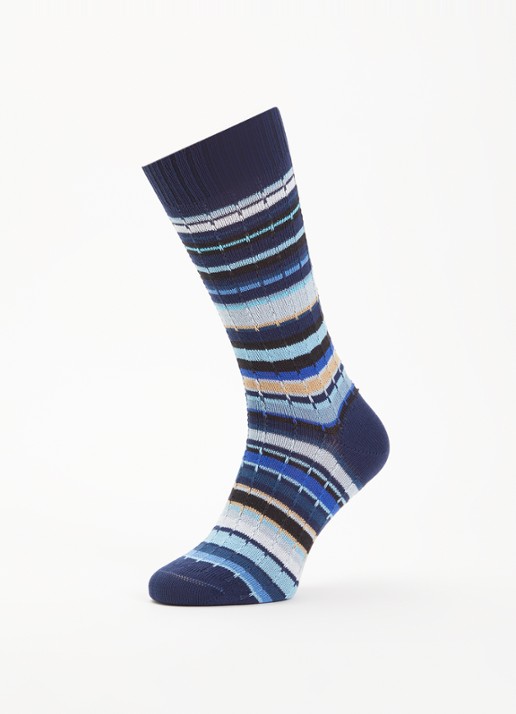 Paul Smith Cable sokken in katoenblend met print - detail 3 blauw