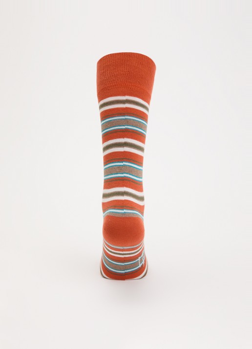Paul Smith Margate sokken in katoenblend met streepprint - voorkant 3 orange