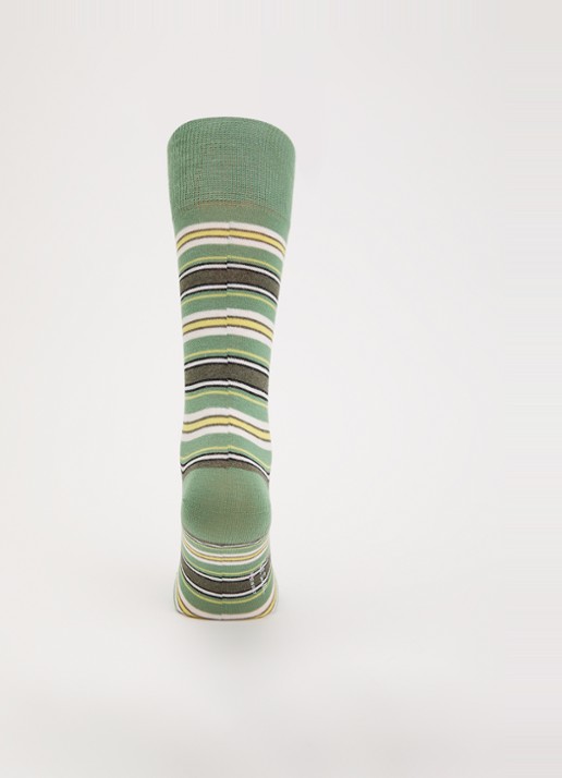 Paul Smith Margate sokken in katoenblend met streepprint - voorkant 3 groen