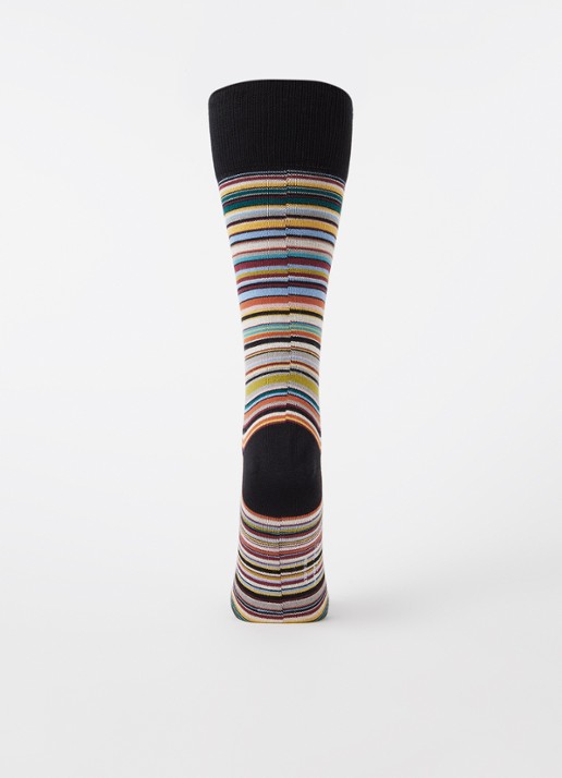 Paul Smith Multistripe sokken met streepprint - voorkant 3 orange