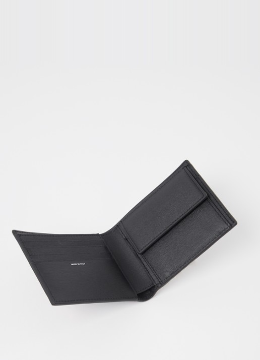 Paul Smith Portemonnee van leer met streepprint - voorkant 2 zwart