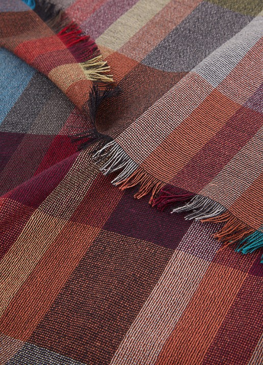 Paul Smith Signature Stripe sjaal in kasjmierblend 180 x 25 cm - detail multicolor