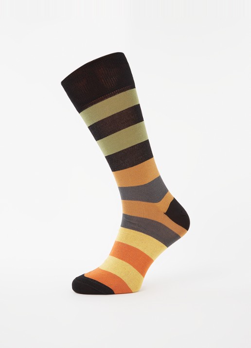 Paul Smith Sokken met streepprint - detail zwart