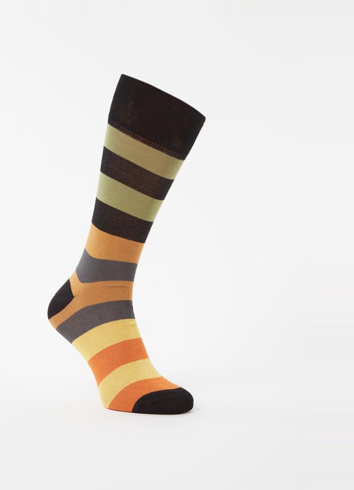 Paul Smith Sokken met streepprint - voorkant 2 zwart