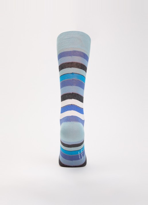 Paul Smith Sokken met streepprint - voorkant 2 blauw