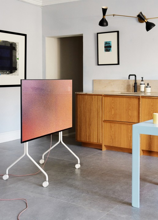 Pedestal Moon Rollin' TV standaard 107 cm - detail 7 ivoor