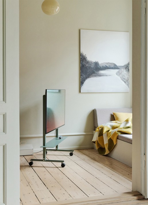 Pedestal Pipe plank voor TV standaard 99 cm - detail mosgroen