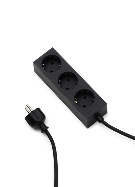 Pedestal Power Bar stekkerdoos 2 meter - detail 4 zwart