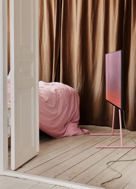 Pedestal Viva TV standaard 102 cm - voorkant 2 roze