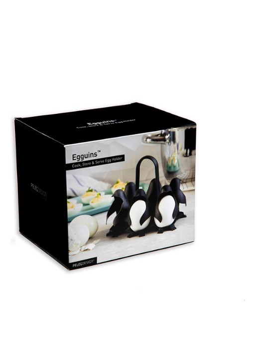 Peleg Design Egguins eierhouder  - voorkant 2 zwart