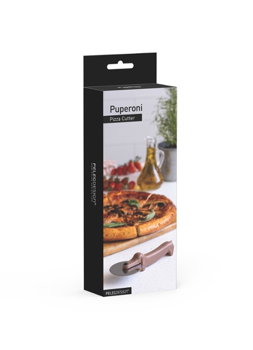 Peleg Design Puperoni pizzasnijder  - voorkant 7 bruin
