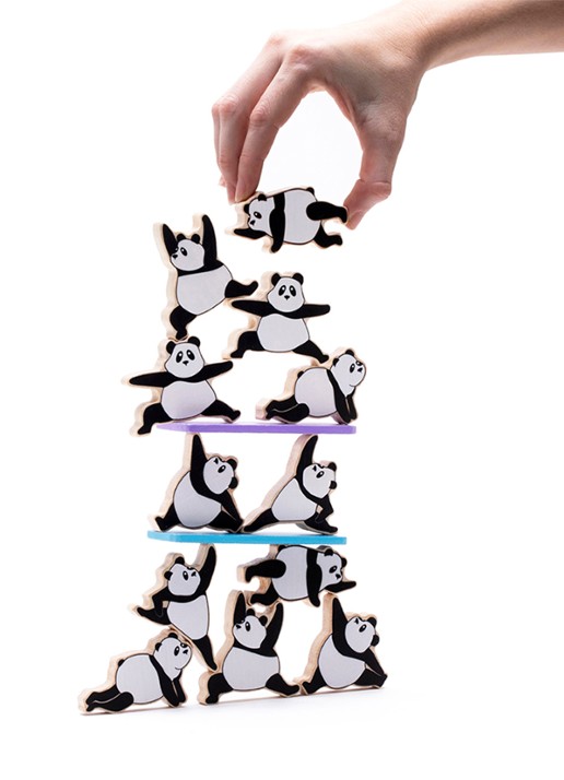 Peleg Design Zen Panda balansspel  - achterkant 3 wit