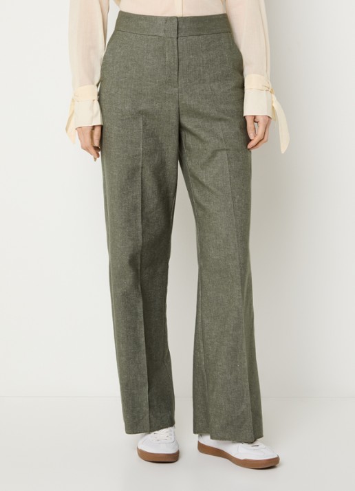 Pennyblack Amaca high waist loose fit broek in linnenblend