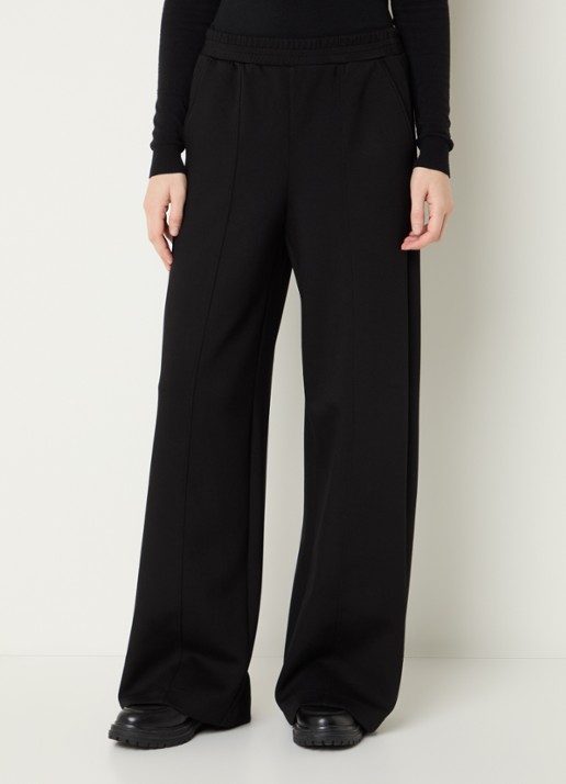 Pennyblack Attilia high waist wide fit broek met persplooi - detail 4 zwart