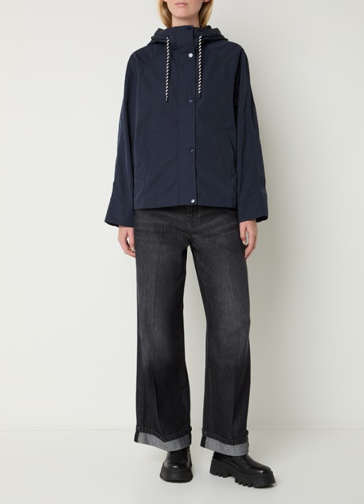 Pennyblack Balpino jack met capuchon en steekzakken - voorkant 3 donkerblauw