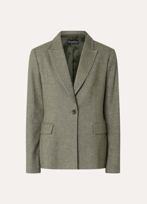 Pennyblack Blazer met schoudervulling en klepzakken - voorkant lichtgroen