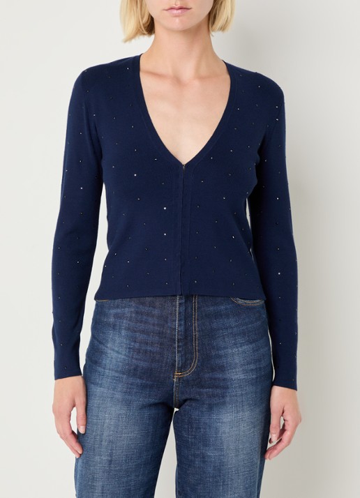 Pennyblack Blocco fijngebreid vest met strass
