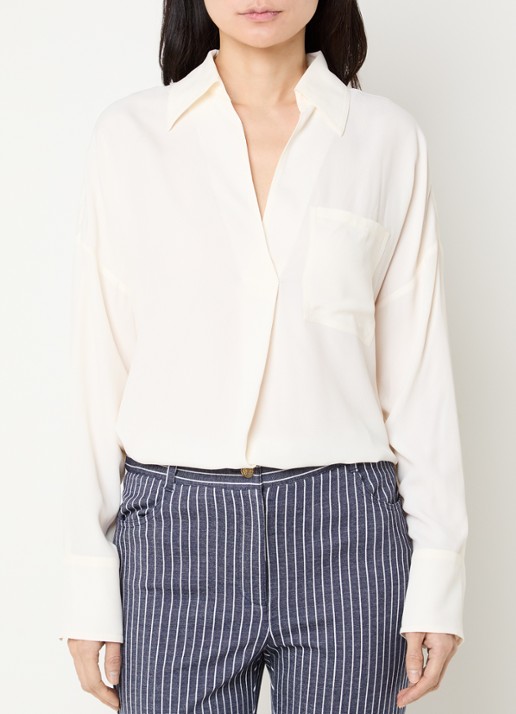 Pennyblack Blouse met borstzak en V-hals