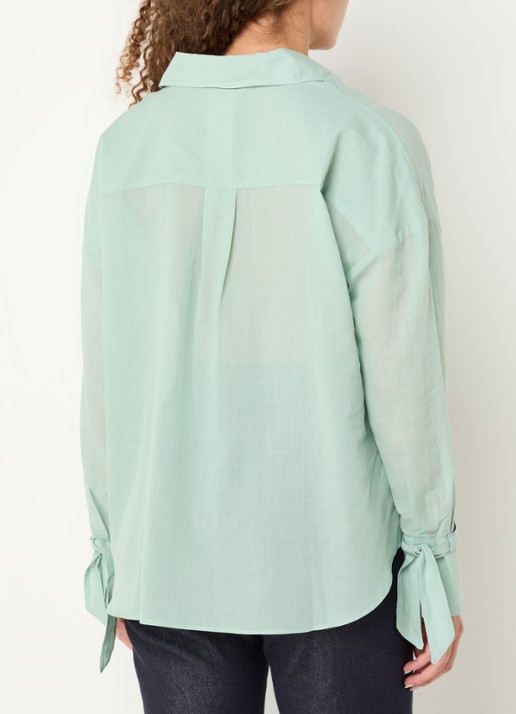 Pennyblack Blouse met V-hals - achterkant 4 lindegroen