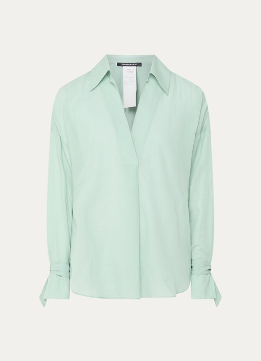 Pennyblack Blouse met V-hals - voorkant lindegroen