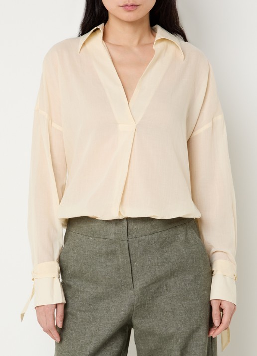 Pennyblack Blouse met V-hals - detail 2 ivoor