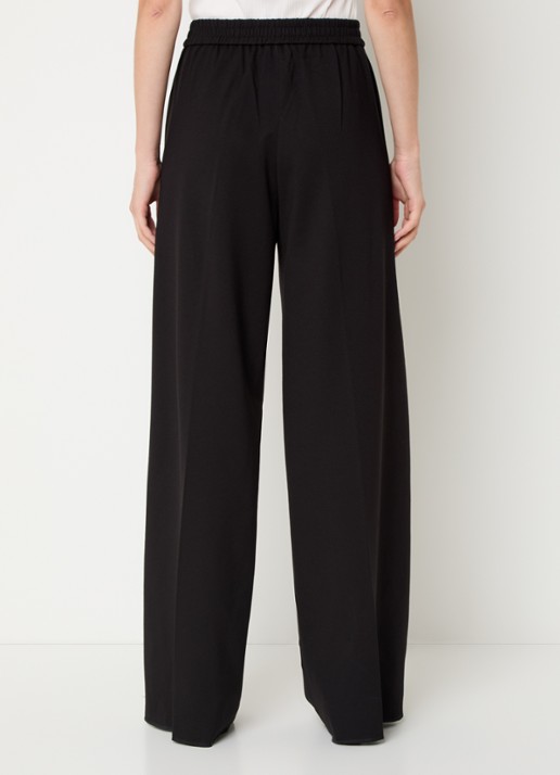 Pennyblack Bondone high waist wide fit pantalon met steekzakken - achterkant 3 zwart