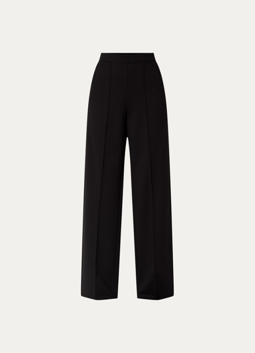 Pennyblack Bondone high waist wide fit pantalon met steekzakken - voorkant zwart