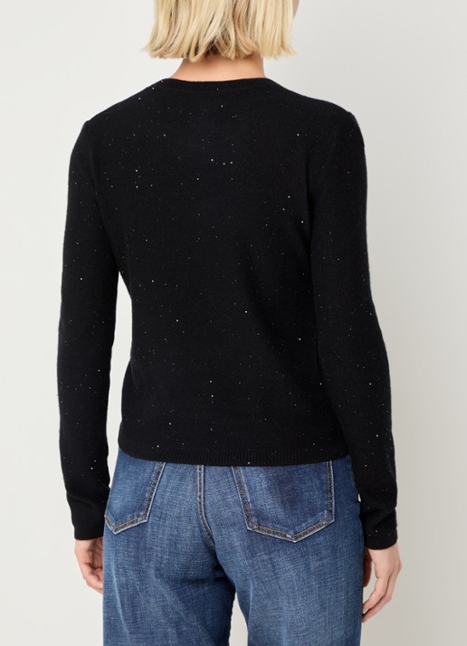 Pennyblack Ciclone fijngebreide pullover met pailletten  - achterkant 4 zwart