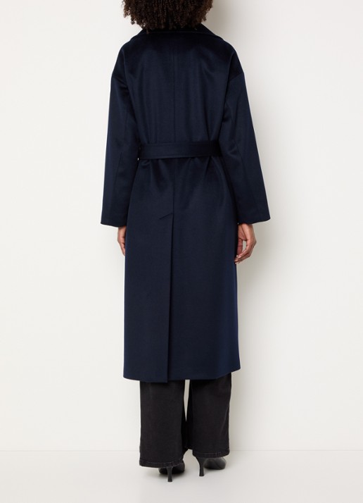 Pennyblack Cimelio mantel van wol met strikceintuur  - achterkant 4 donkerblauw