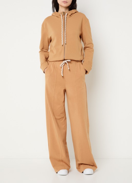 Pennyblack Coccole high waist loose fit joggingsbroek  - voorkant 4 camel
