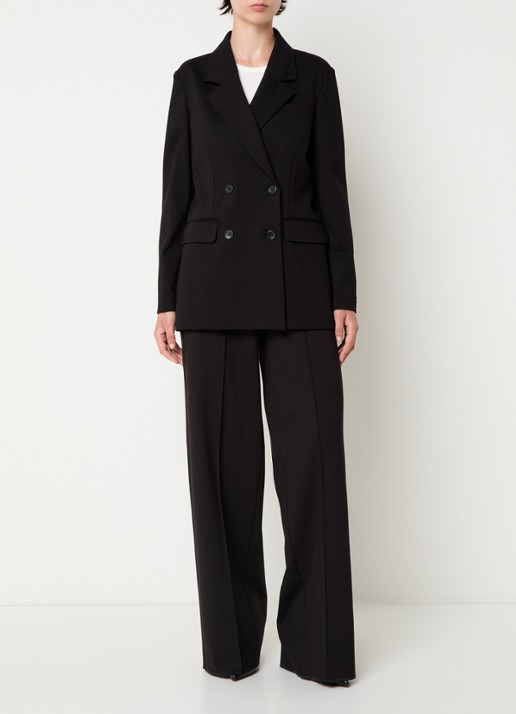 Pennyblack Coro double-breasted blazer met klepzakken - voorkant 4 zwart
