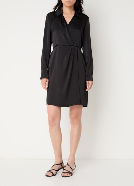 Pennyblack Doge mini tuniekjurk van satijn - voorkant 2 zwart