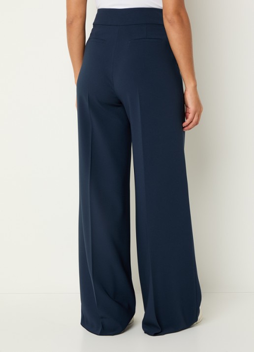 Pennyblack Emblema high waist wide fit pantalon met steekzakken - achterkant 3 donkerblauw